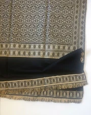 rectangular table runner men scarf sofa throw arabic design double face black