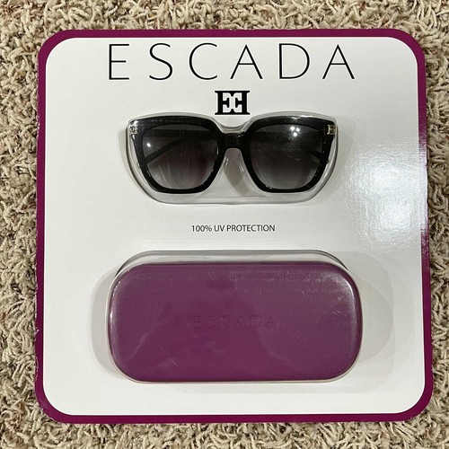Lunettes de soleil créateur femme Escada 100% protection UV avec étui (neuves) - Photo 1/6
