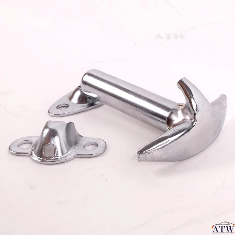 Pestillo de capó cromado 2 piezas apto para Jeep Cj Cj5 Cj7 Cj8 Yj 1955-95 Foto 3 de 4