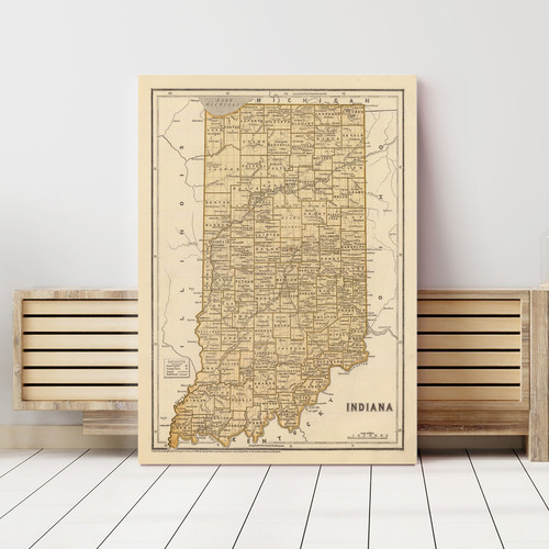 Old Map of Indiana 1842 - Vintage Indiana Art - Picture 3 of 29