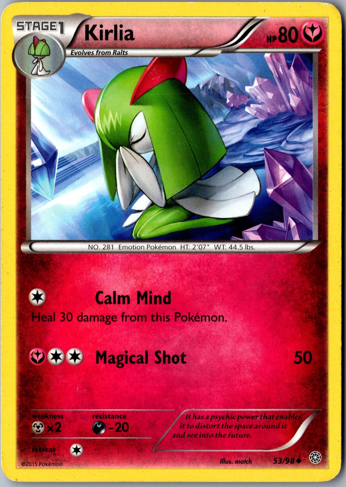 Kirlia 53/98 Uncommon Ancient Origins Lightly Played Pokemon Card TCG Single