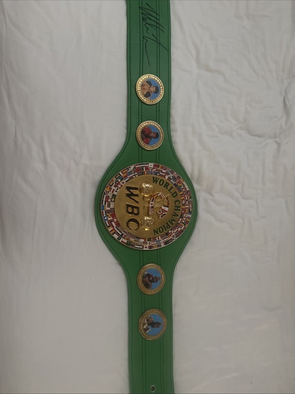 Mike Tyson Signed Green WBC World Championship Belt Beckett Witness