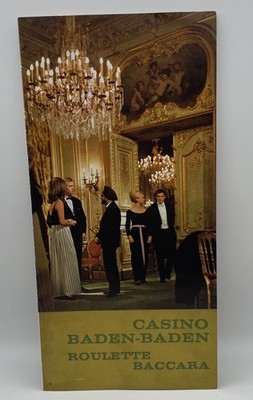 Vintage 1960s Casino BADEN-BADEN (GERMANY) Roulette Baccara Brochure