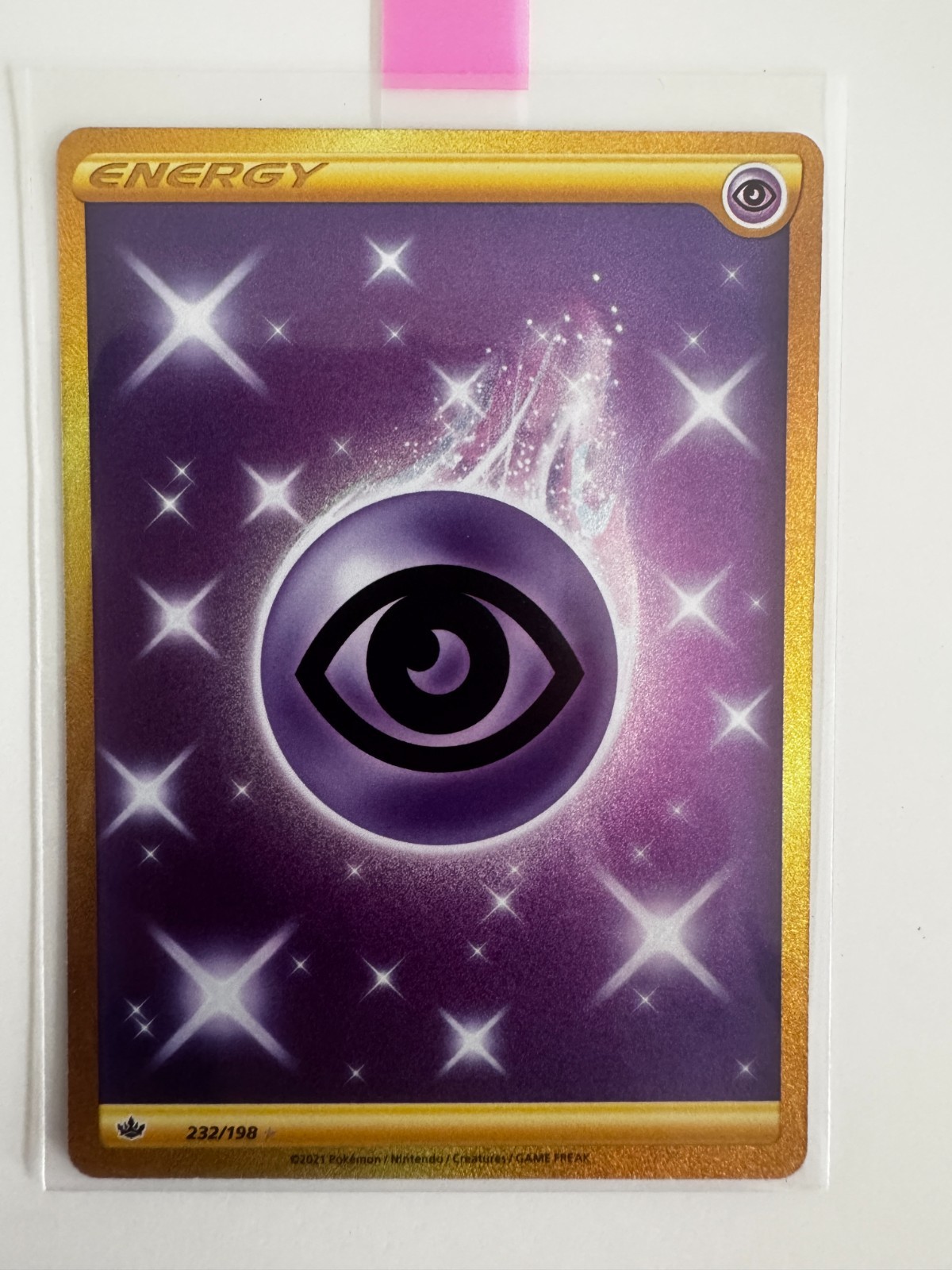 Psychic Energy - 232/198 - Gold Secret Rare - Chilling Reign - Pokemon Card