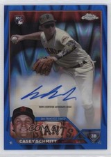 2023 Topps Chrome Update Blue RayWave Refractor /150 Casey Schmitt Auto 0na3