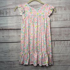 Mabel  Honey Size 6 Pink Scribble Empire Waist Dress Girls