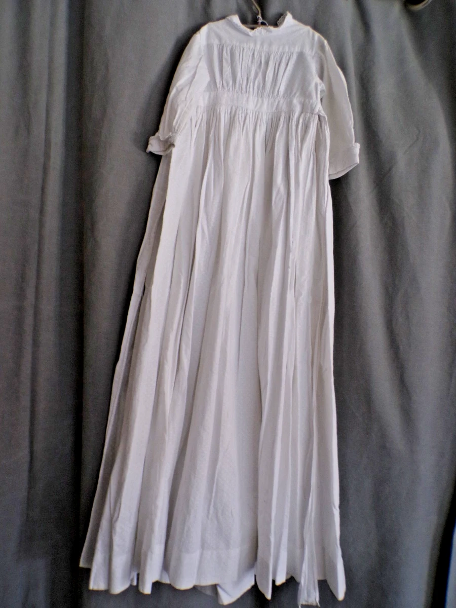 Ancienne Cape/robe De Baptême Bébé Pour Poupée - Longueur 60 Cm - Ambiance Rétro