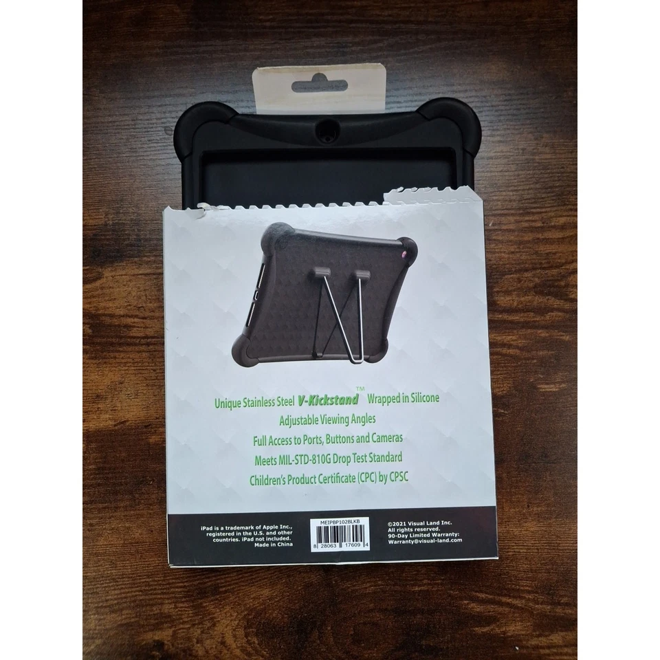 Silicone Bumper Case W/ Stainless Steel Kickstand For 10.2" iPad 7th And 8th Gen - Image 2 of 4