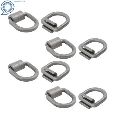 1/2 Inch Heavy Duty Weld-On Forged D Ring Fracture Strength 12,000lbs (8 Pack)