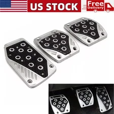 3PCS Car Brake Pedal Pads Manual Transmission Car Brake Gas Clutch Pedal Cover