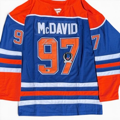 Connor McDavid Signed Jersey Edmonton Oilers #97 Autographed Beckett COA