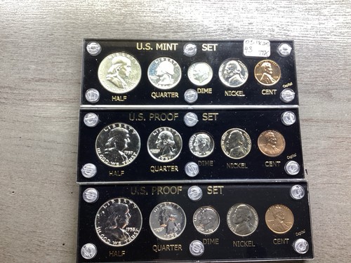 1956, 1957, & 1958 Silver Proof Sets in Capital Holders-051825-43 - 第 1/4 張圖片