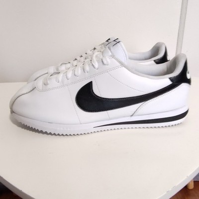 Nike Cortez Low Mens Size 12 White Black Athletic Lifestyle Shoes Sneakers