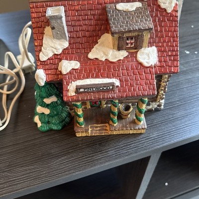 1989 Dept 56 Original Snow Village lighted Pinewood Log Cabin