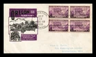 US COVER OREGON TERRITORY CENTENNIAL FDC SCOTT 783 BLOCK OF 4 IOOR CACHET