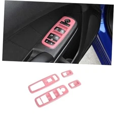 Window Lift Switch Panel Cover Trim Compatible with Dodge Charger Durango Pink