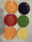 Lot of 6 Fiesta Ware 7-1/4" Bread/Salad  Plates Mixed Colors Homer Laughlin USA