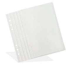 25sheets Double-Sided Clear Pockets A5 Binder Sleeves Plastic Sheet Protector...