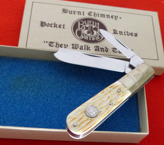 Bruciato Camino Germania 3 3/8" Chiuso LTD Un Braccio Rasoio Barlow Coltello Nuovo con scatola