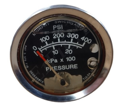 #ad FRANK MURPHY WA20PG OS 400 PRESSURE GAUGE 0 400 PSI OIL SWITCH SEALED 2IN DIAL $175.82