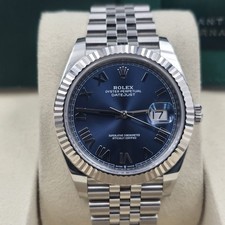 NEW 2026 Rolex Datejust 41mm 126334 Blue Roman Dial Fluted Bezel Jubilee UNWORN