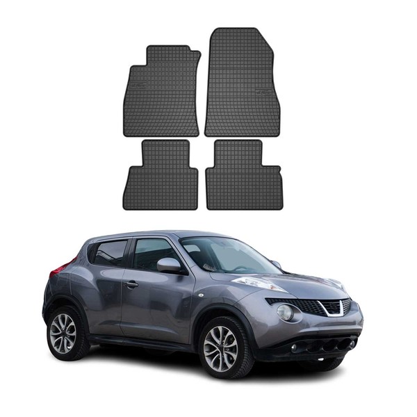 Omac Gummi FußMatten FüR Nissan Juke 2010-2019 Automatten Gummi Schwarz 4Tlg-image