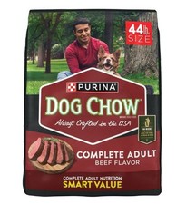 Purina Dog Chow Complete Adult Dry Dog Food for Adult Dogs, Kibble Beef 44 lb 1.06 per pound