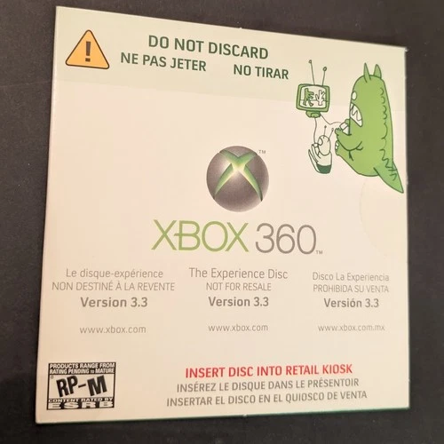 Promotional-only Xbox 360 The Experience Disc Version 3.3 Retail Kiosk RARE