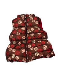Gymboree Rose Print Puffer Vest XS 3/4T 