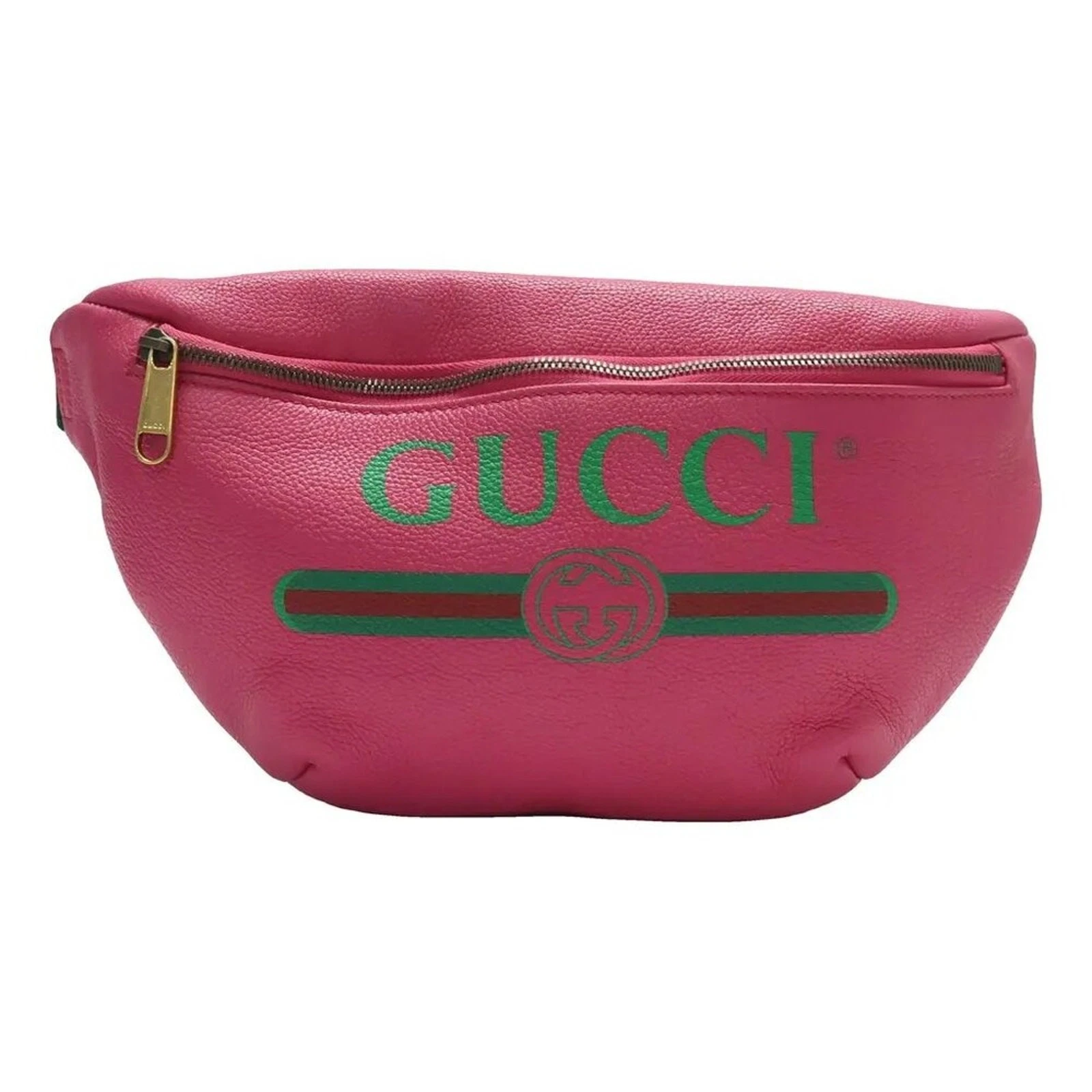 Sac ceinture en cuir fuchsia imprimé Gucci 714 032425
