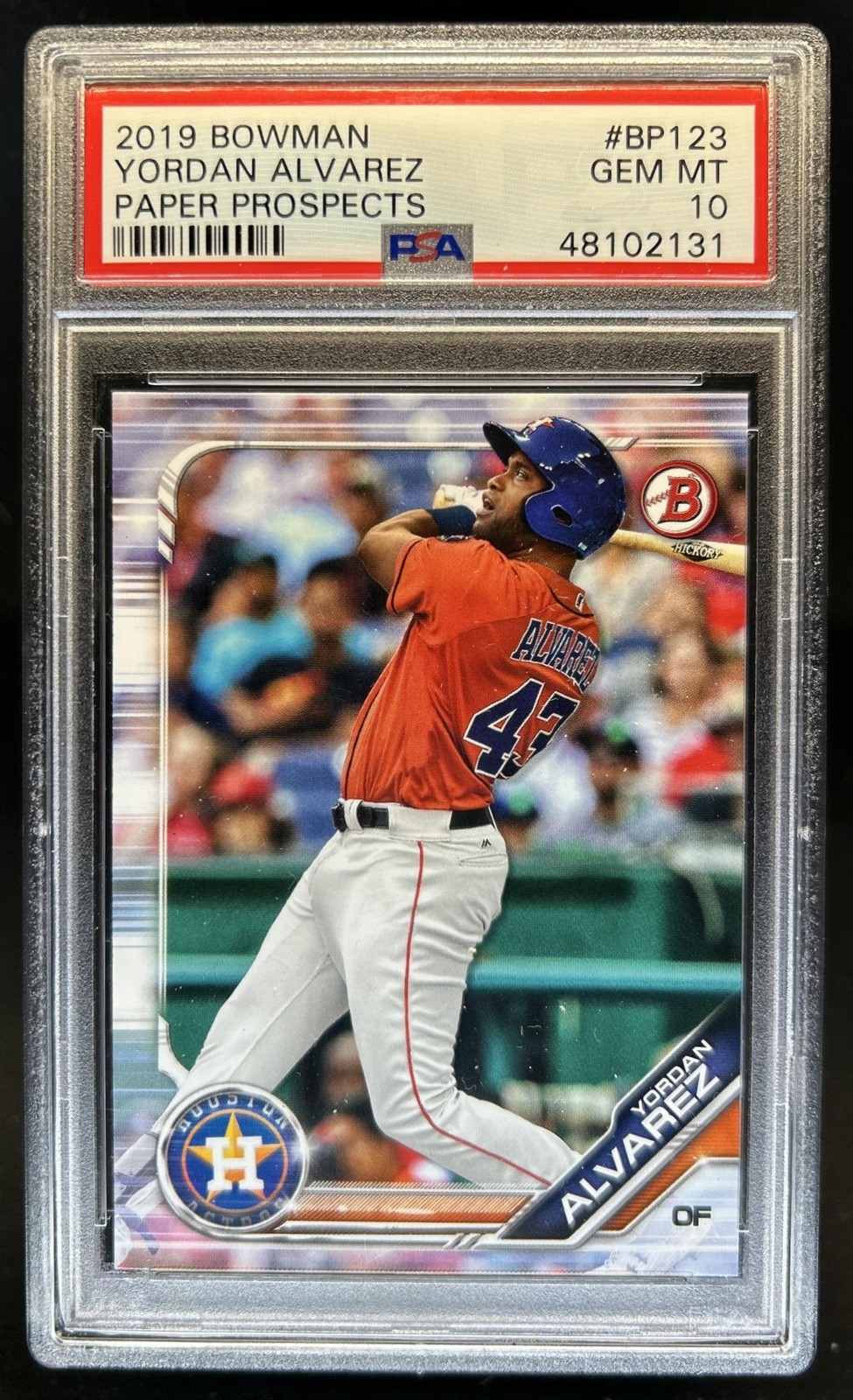 2019 Bowman Yordan Alvarez Prospects #BP-123 PSA 10 GEM MINT