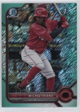 2022 Bowman Chrome Prospects Aqua Shimmer Refractor 34/125 Michel Triana 2a9
