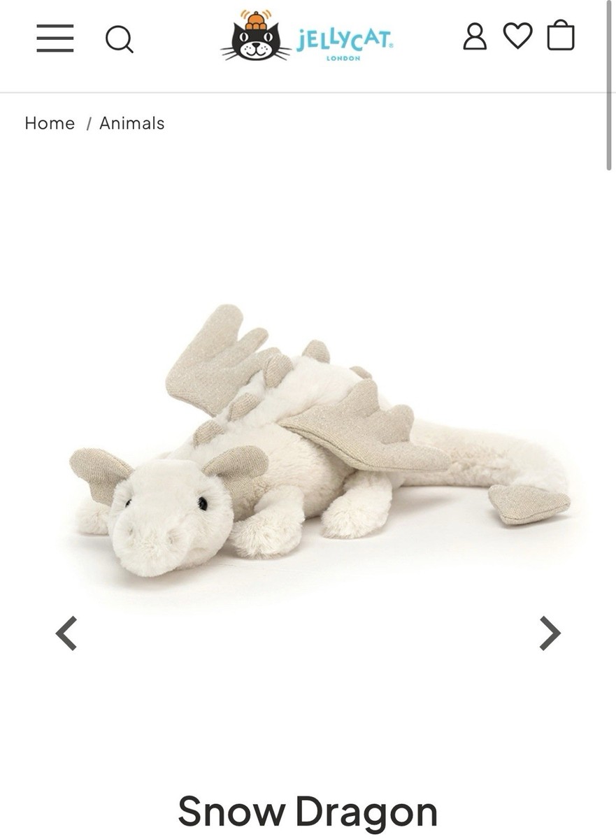 【】Snow Dragon LITTLE 30cm Jellycat Little Snow Dragon | eBay