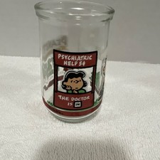 Welch's Peanuts Lucy Charlie Brown Juice Glass Clear Multicolor Painted