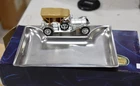 MATCHBOX VETERANS' 1909 THOMAS FLYABOUT MOUNTED ON STAINLESS TRAY BY LESNEY