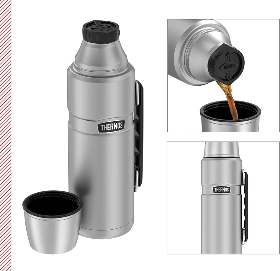 Thermos, Bottiglia Isolante Stainless King, in Acciaio Inox Satinato, capacità 0 - Immagine 2 di 4