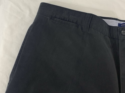 CLUB ROOM Mens 40 (Actual 40"W x 9"L) BLACK Cotton Casual Chinos Golf Shorts - Picture 7 of 11