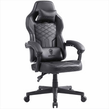 Gaming Chair with Pocket Spring Cushion – Ergonomic PU Leather High Back 350lbs
