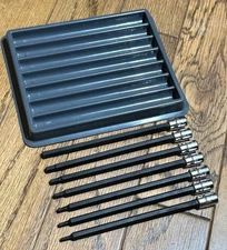 MATCO Tools HEX Set Allen EXTRA LONG 7/64 - 1/4" Socket Bit Driver Lot Tray Case