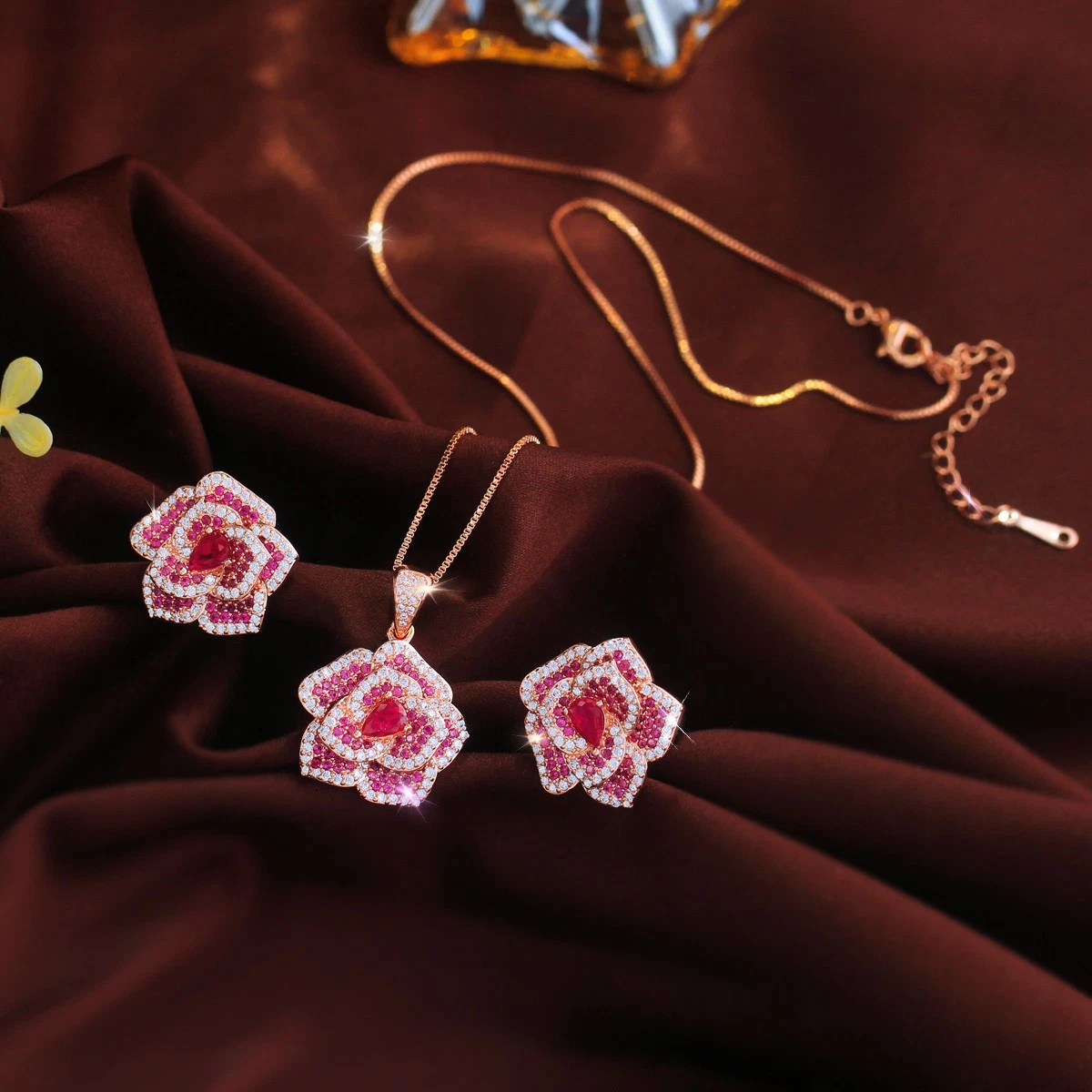 Rose Gold Plated Red Fashion Jewelry Sets for sale | eBay