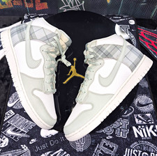 Nike Dunk High SE High Top Twill Plaid Summit...