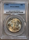 1941 Walking Liberty Half Dollar 50C PCGS MS64