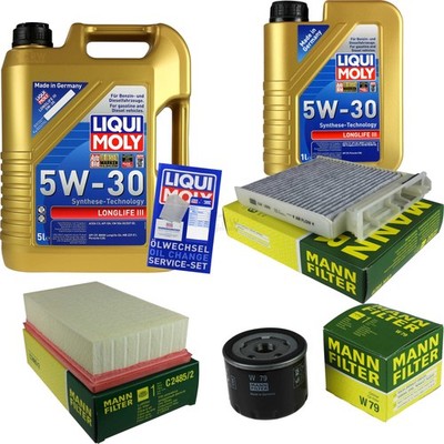 INSPEKTIONSKIT FILTER LIQUI MOLY ÖL 6L 5W-30 für Nissan Note E11 NE11 1.5 dCi