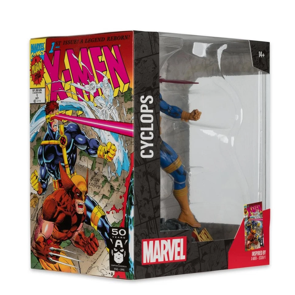 McFarlane Toys Marvel Collection X-Men Cyclops (Issue 1) 1:10th Scale Figure - Image 4 of 4