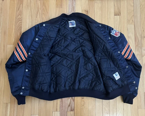 Vintage Chicago Bears Starter Bomber Satin Jacket Coat NFL Men’s Size XXL - Picture 5 of 8