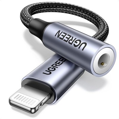 UGREEN Headphone Adapter for iPhone Lightning to 3.5mm Apple MFi Grey 