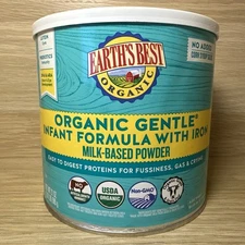 Earth's Best Organic Gentle Infant Formula With Iorn Milk Based Powder 21oz 8/26