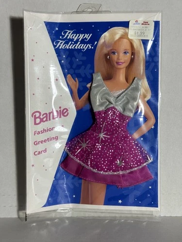 Vintage 1995 Barbie Fashion Greeting Card Happy Holidays Mattel NIB New Sealed
