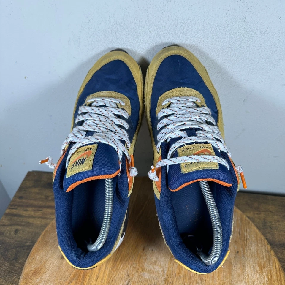 Nike Air Max 90 DZ5175-200 Hombres Talla 10.5 Amarillo Azul Naranja Zapatos Atléticos Foto 4 de 4