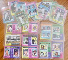 LOT: 36 NY Yankees 1975 Topps mini  Baseball cards: Munson Mantle Maris Berra+++